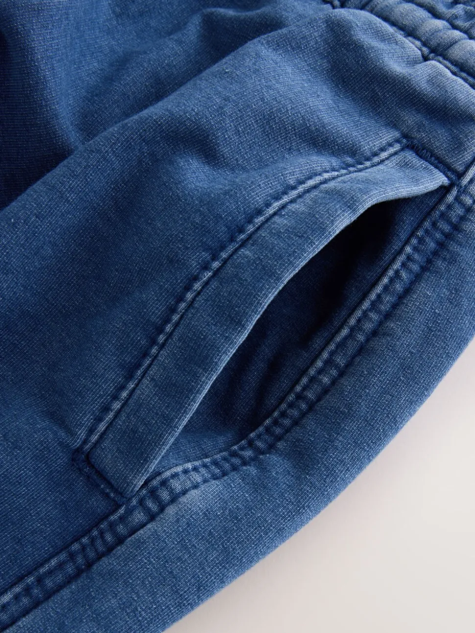 Normaal blauw - Denim Jersey Broeken met Barrel jeans