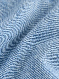 Normaal blauw - Denim overhemd met capuchon (3mnd -7jr)