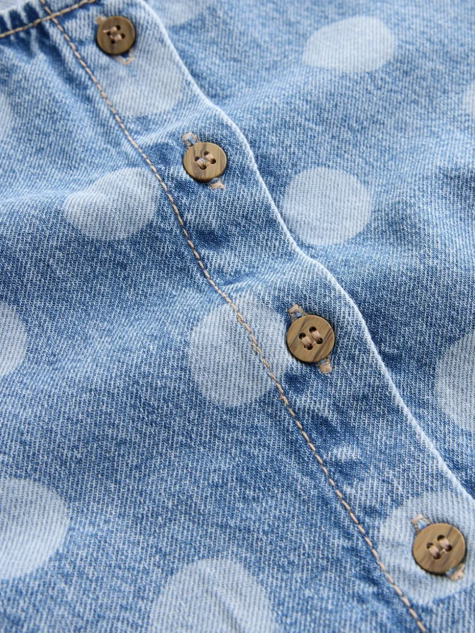 Normaal blauw - Denim Polka Dot Waistcoat and Shorts Set (3mths-7yrs)