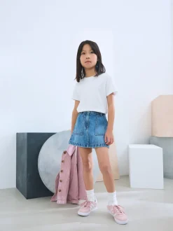 Normaal blauw - Denim rok (3-16jaar)