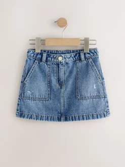 Normaal blauw - Denim rok (3-16jaar)