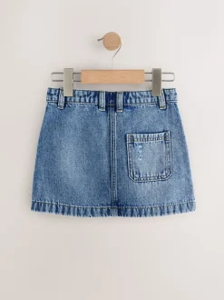 Normaal blauw - Denim rok (3-16jaar)