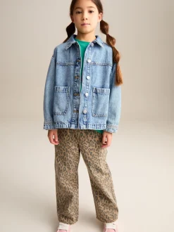 Normaal blauw - Denim shacket (3-16 jr)