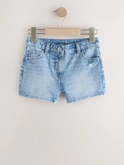 Normaal blauw - Denim short (3-16 jr)