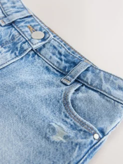 Normaal blauw - Denim short (3-16 jr)