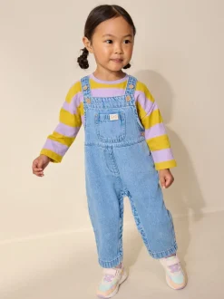 Normaal blauw - Denim tuinbroek (3mnd -7jr)