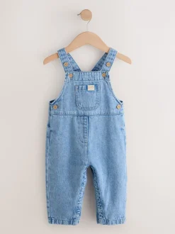 Normaal blauw - Denim tuinbroek (3mnd -7jr)