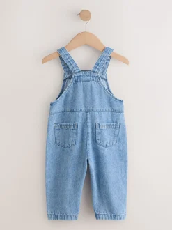 Normaal blauw - Denim tuinbroek (3mnd -7jr)