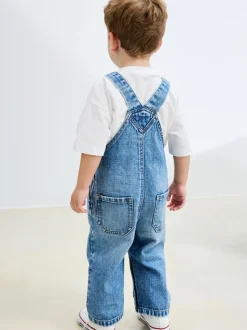 Normaal blauw - Denim tuinbroek (3mnd -7jr)