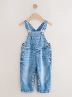 Normaal blauw - Denim tuinbroek (3mnd -7jr)