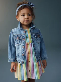 Normaal blauw - Denim westernjack 100% katoen (3 mnd - 7 jr)