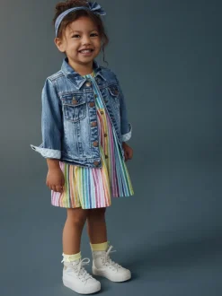 Normaal blauw - Denim westernjack 100% katoen (3 mnd - 7 jr)