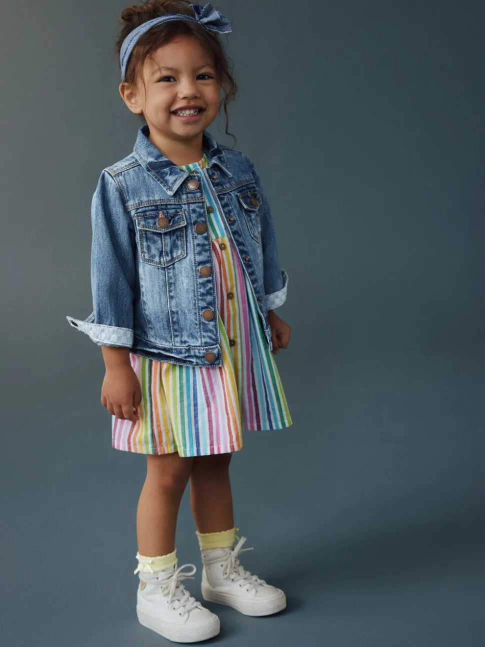 Normaal blauw - Denim westernjack 100% katoen (3 mnd - 7 jr)