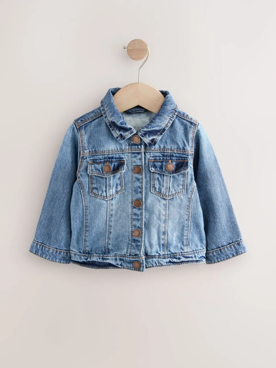 Normaal blauw - Denim westernjack 100% katoen (3 mnd - 7 jr)