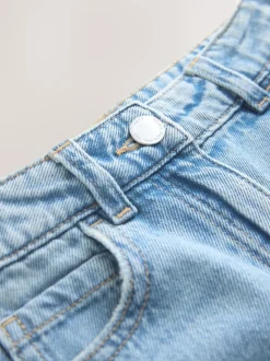Normaal blauw - Floral Appliqué Wide Leg Jeans (3-16yrs)