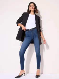 Normaal blauw - Friends Like These jegging met hoge taille