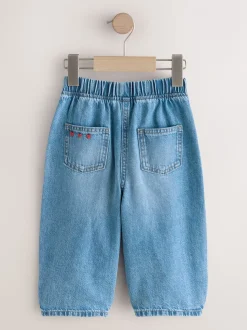 Normaal blauw - Galentines Embroidered Jeans (3mths-7yrs)