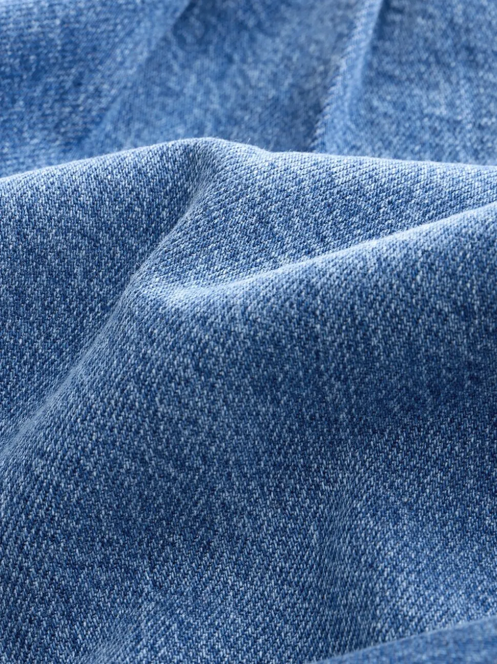 Normaal blauw - Jeans met elastische taille en wijde pijpen (6-16jr)