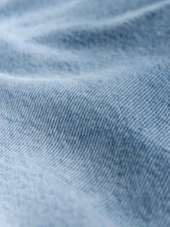Normaal blauw - Jeans met zandloperpasvorm en wijde pijpen