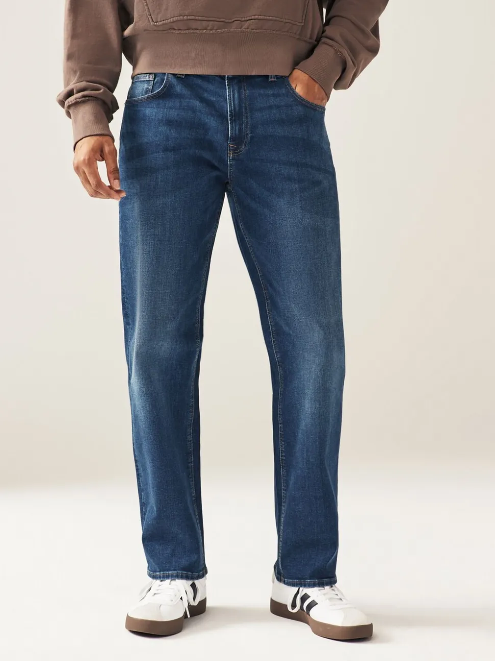 Normaal blauw - Klassieke stretchy Jeans met relaxed fit