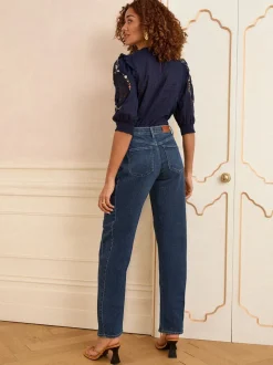 Normaal blauw - Love & Roses Barrel jeans
