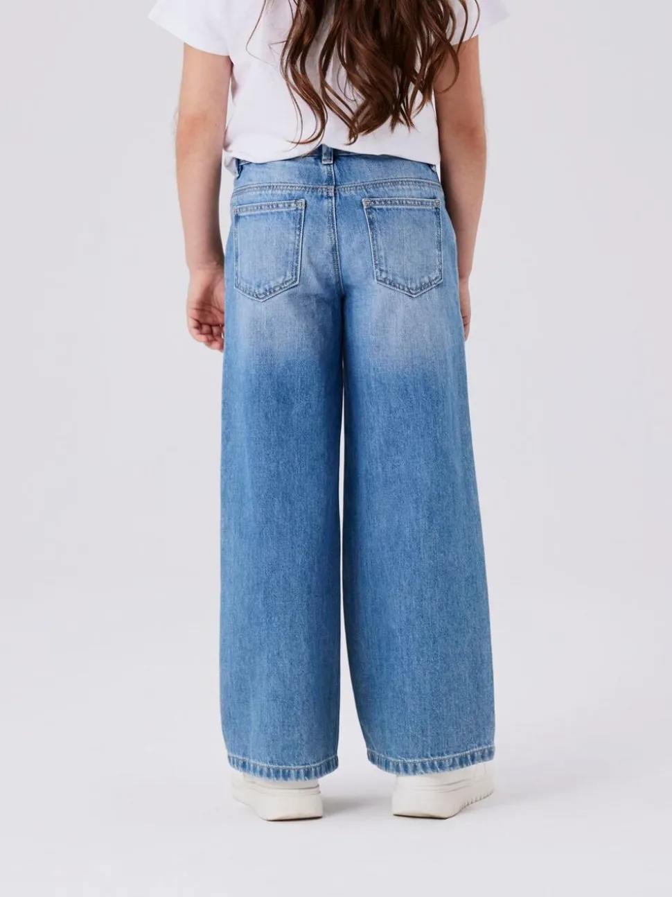Normaal blauw - Name It jeans met wijde pijpen