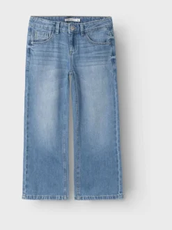 Normaal blauw - Name It jeans met wijde pijpen