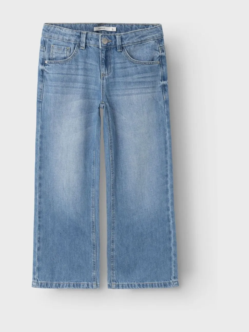 Normaal blauw - Name It jeans met wijde pijpen
