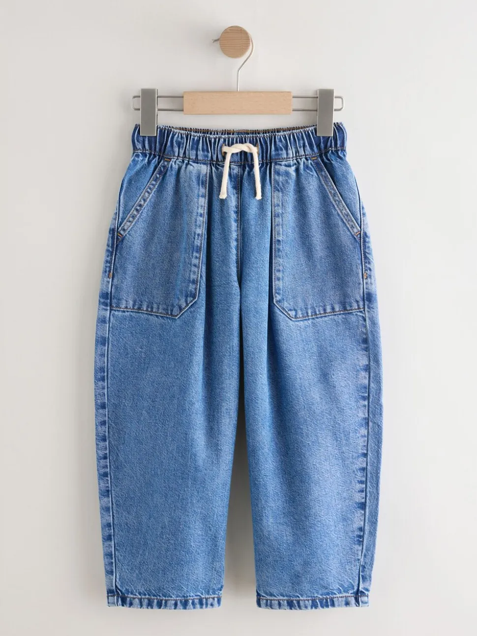 Normaal blauw - Pullon Barrel Jeans (3-16yrs)