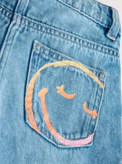 Normaal blauw - SmileyWorld® jeans met wijde pijpen (3-16jr)
