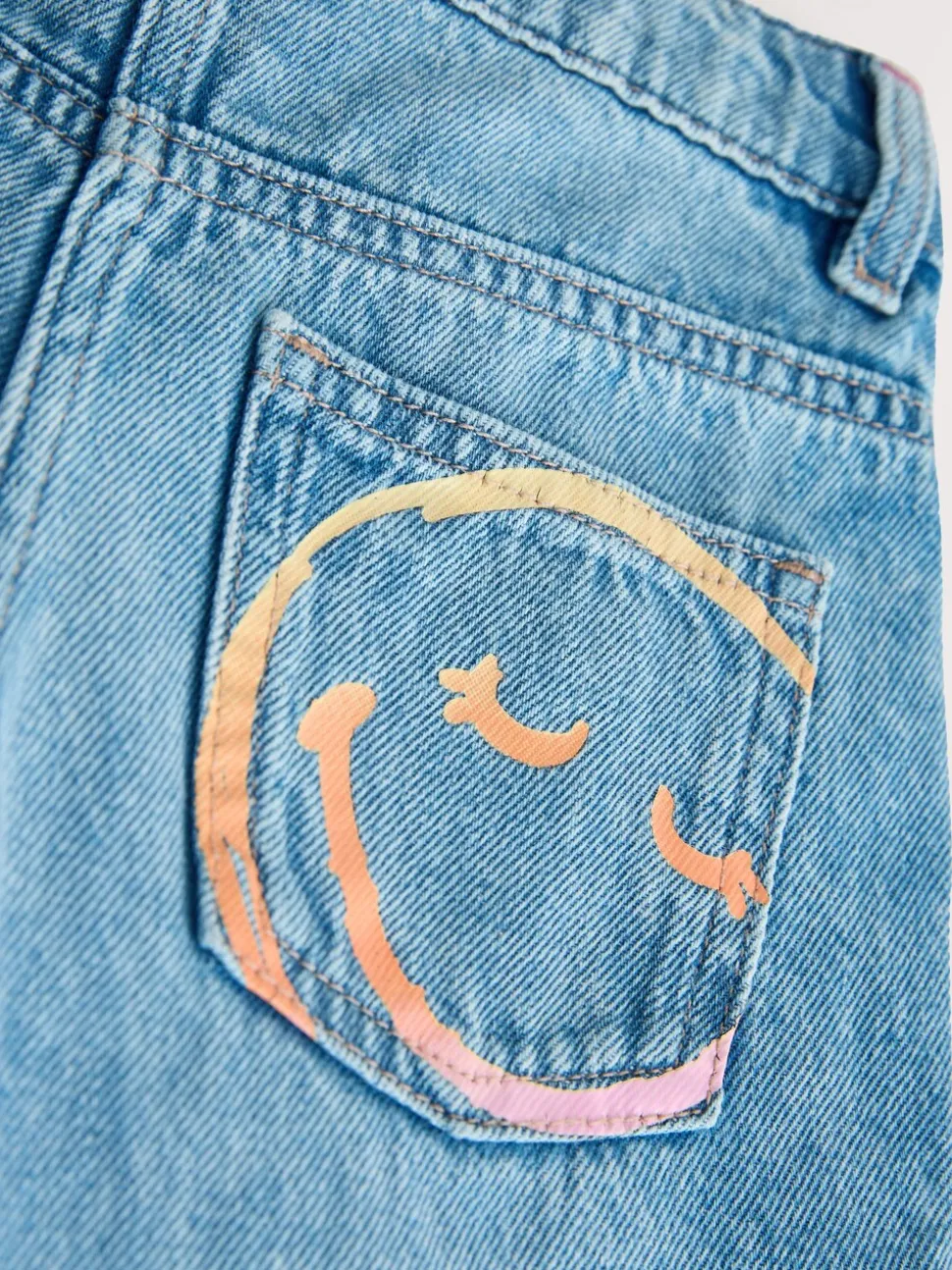 Normaal blauw - SmileyWorld® jeans met wijde pijpen (3-16jr)