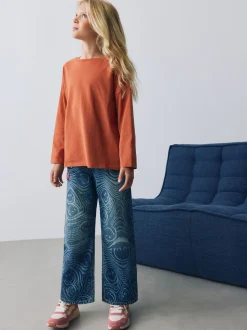 Normaal blauw - SmileyWorld® jeans met wijde pijpen (3-16jr)