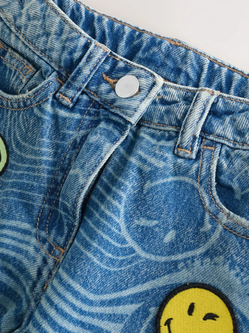 Normaal blauw - SmileyWorld® jeans met wijde pijpen (3-16jr)