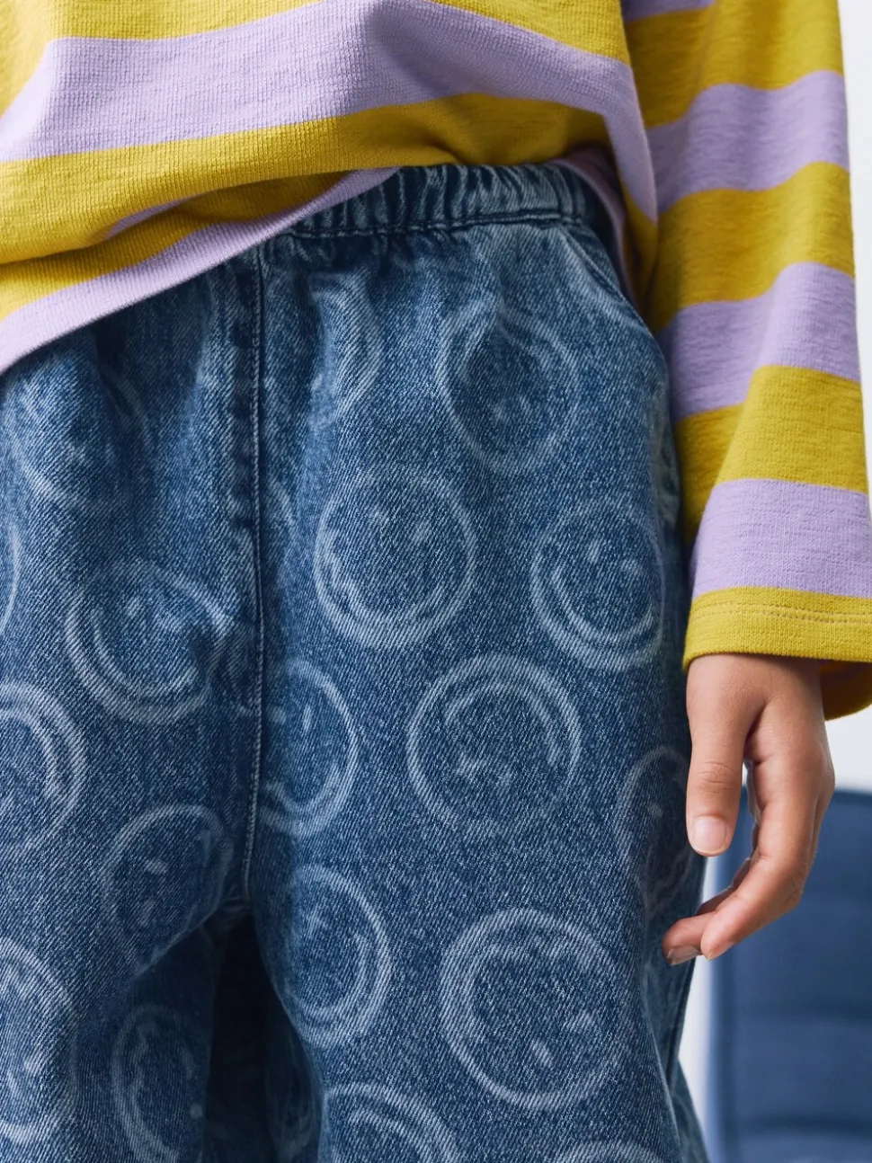 Normaal blauw - SmileyWorld® Pullon Barrel Jeans (3-16yrs)