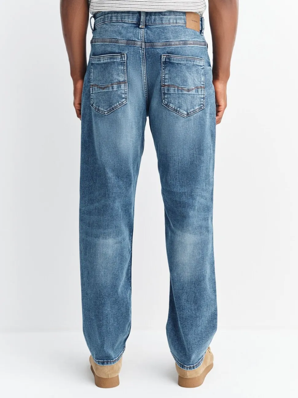 Normaal blauw - Straight fit - Authentieke stretch denim jeans