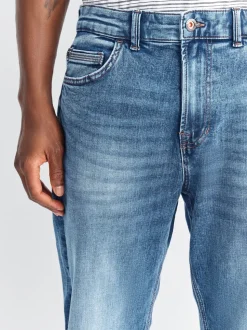 Normaal blauw - Straight fit - Authentieke stretch denim jeans