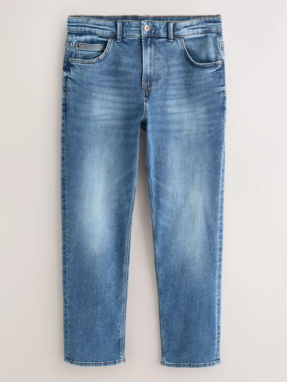 Normaal blauw - Straight fit - Authentieke stretch denim jeans