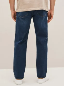 Normaal blauw - Straight-fit Essential stretchy jeans met rechte pasvorm