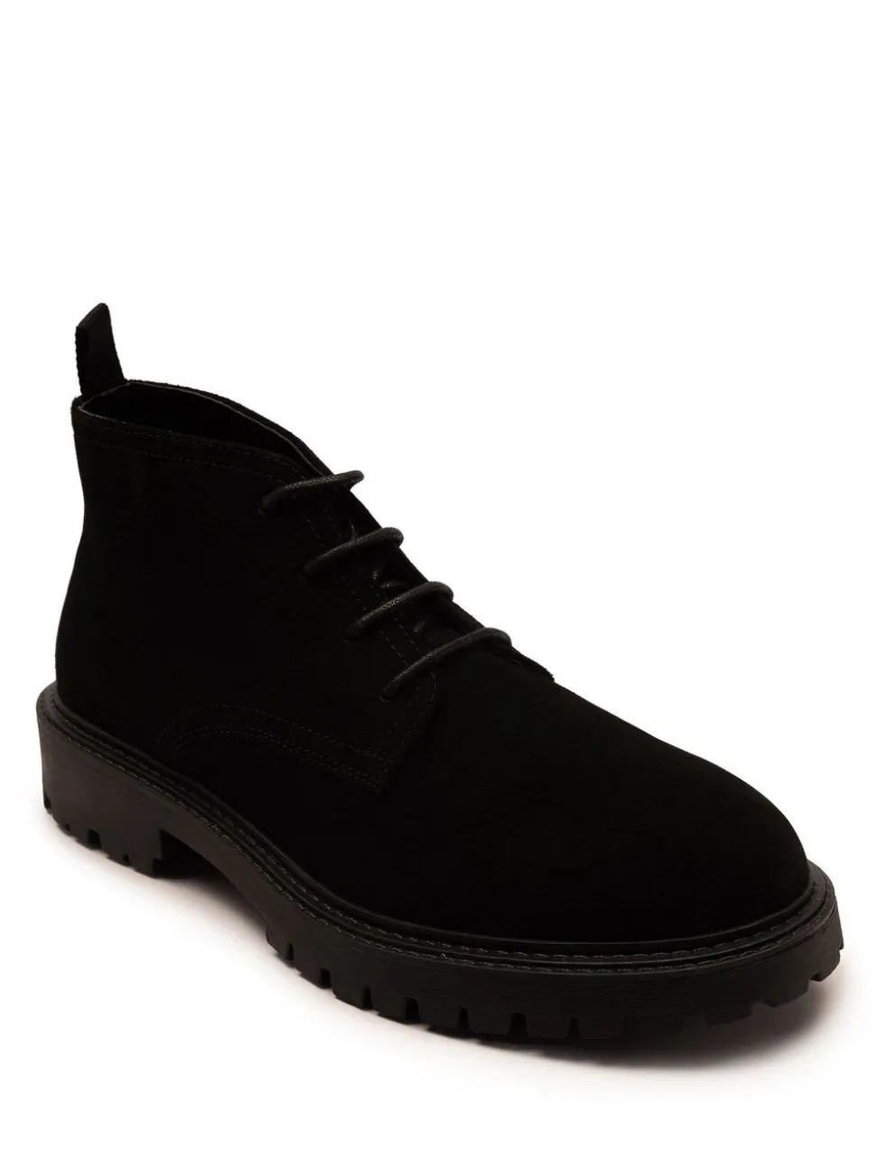 Off The Hook Axel Suede Chukka Ankle Lace-Up Black Boots