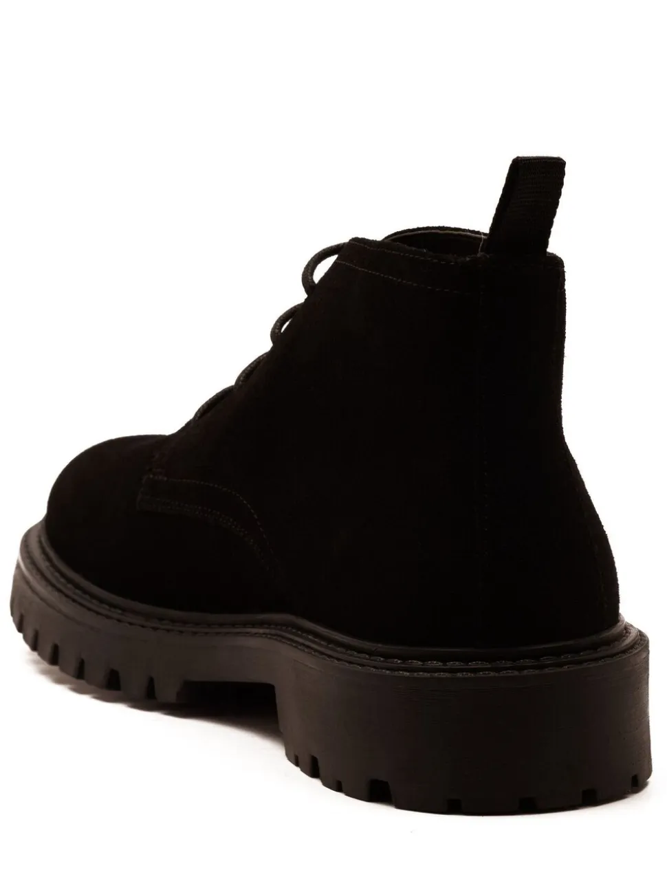Off The Hook Axel Suede Chukka Ankle Lace-Up Black Boots