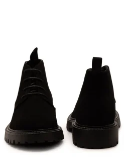 Off The Hook Axel Suede Chukka Ankle Lace-Up Black Boots