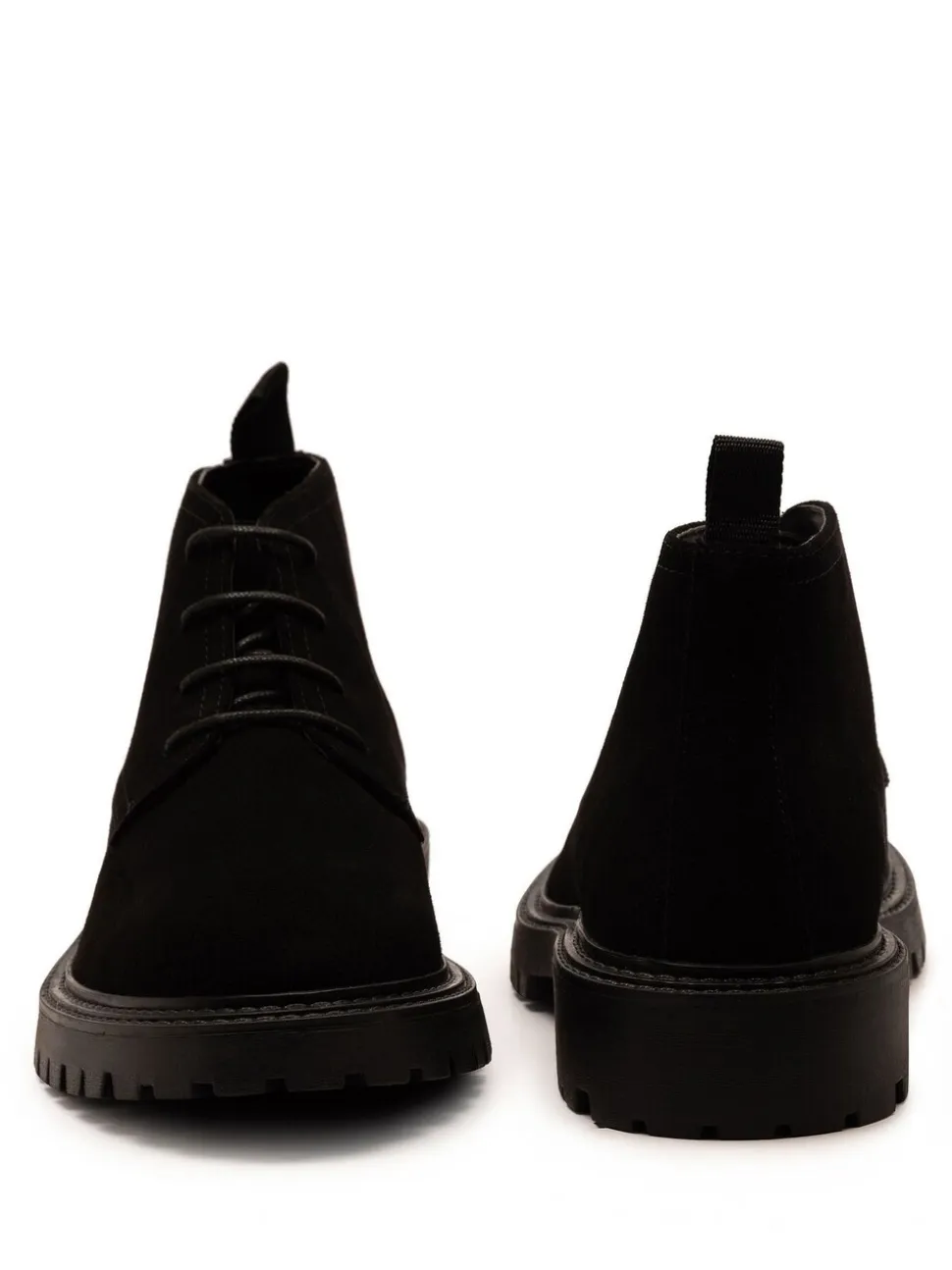Off The Hook Axel Suede Chukka Ankle Lace-Up Black Boots