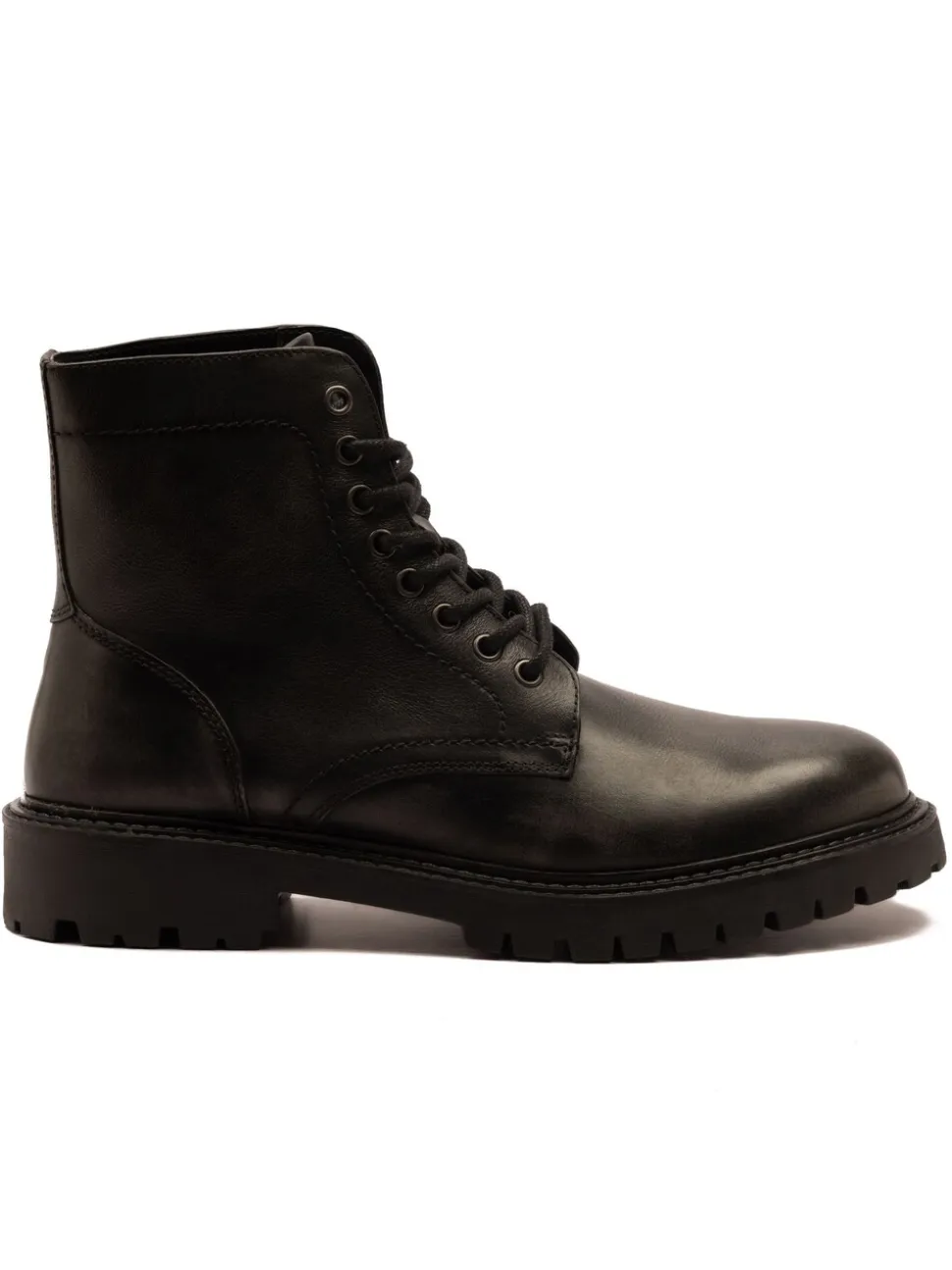 Off The Hook Donnie Leather Lace-Up Combat Ankle Boots