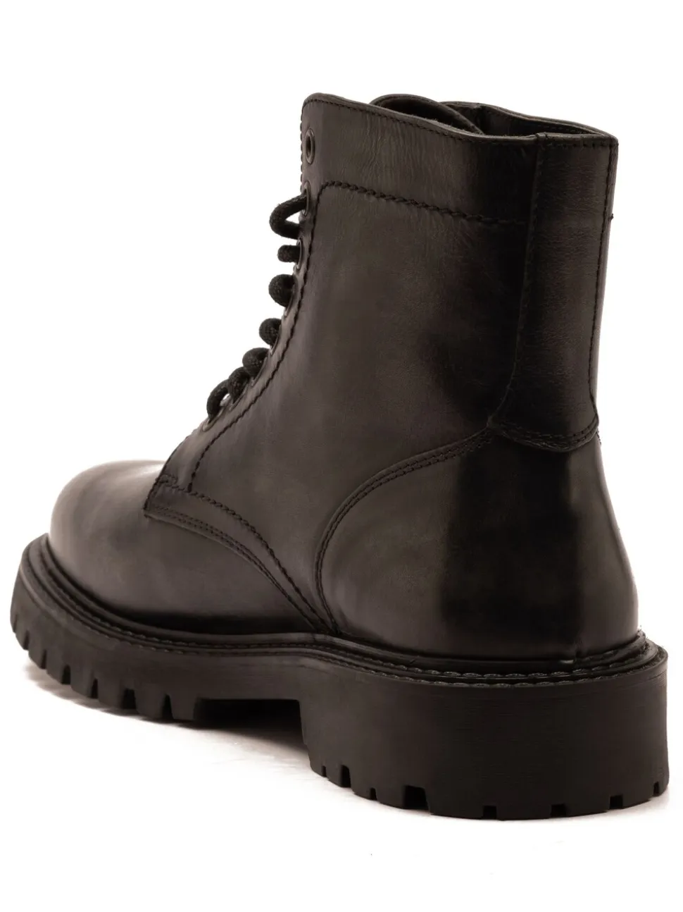 Off The Hook Donnie Leather Lace-Up Combat Ankle Boots