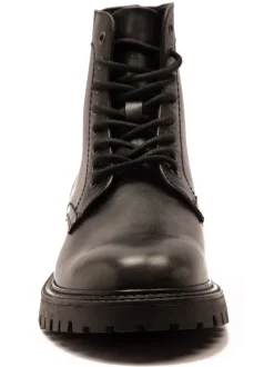 Off The Hook Donnie Leather Lace-Up Combat Ankle Boots