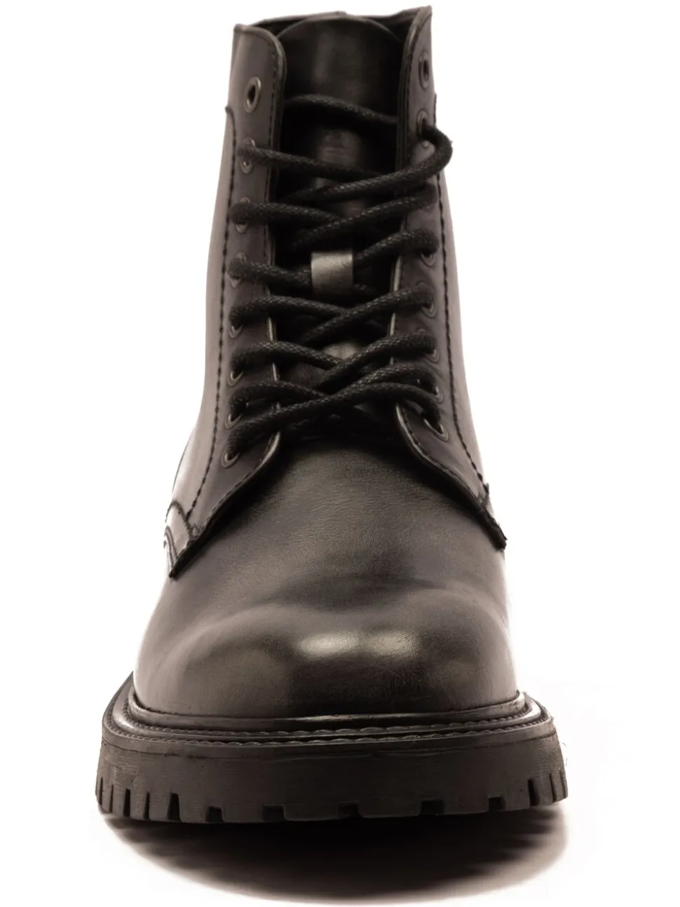 Off The Hook Donnie Leather Lace-Up Combat Ankle Boots