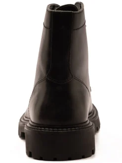 Off The Hook Donnie Leather Lace-Up Combat Ankle Boots