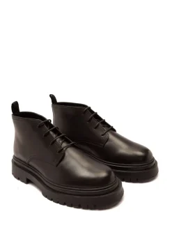 Off The Hook Hardrock Leather Lace-Up Chukka Ankle Boots