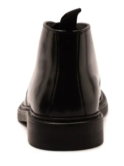 Off The Hook Loki Black Leather Lace-Up Boots