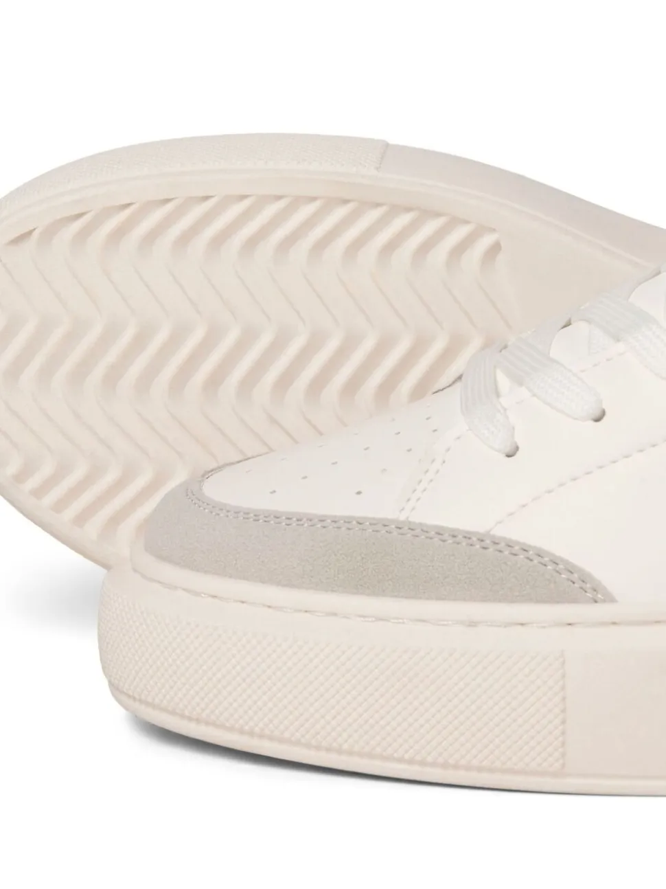 Off White - JACK & JONES Chunky Sole PU Trainers